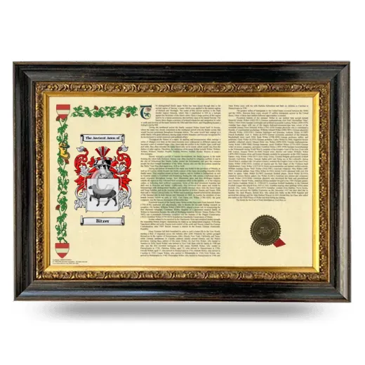Bitzer Armorial Landscape Framed - Heirloom
