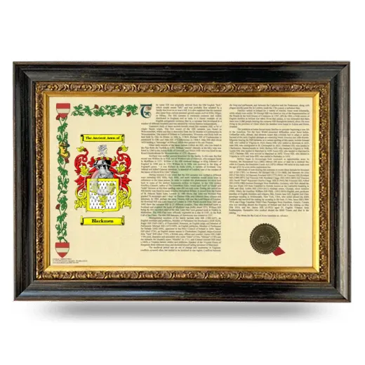 Blackmen Armorial Landscape Framed - Heirloom