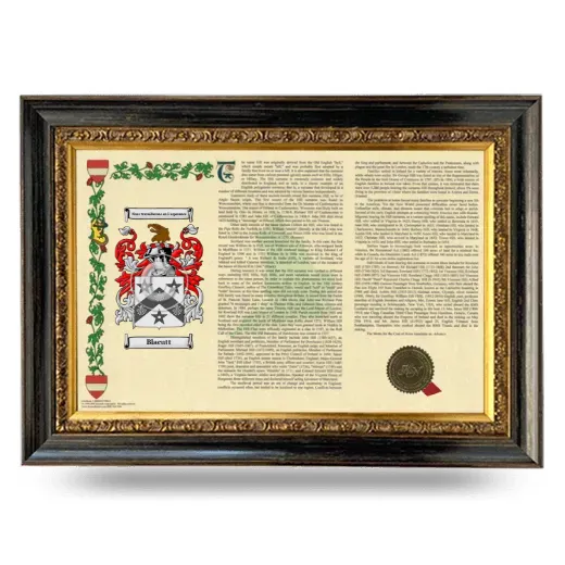 Blacutt Armorial Landscape Framed - Heirloom