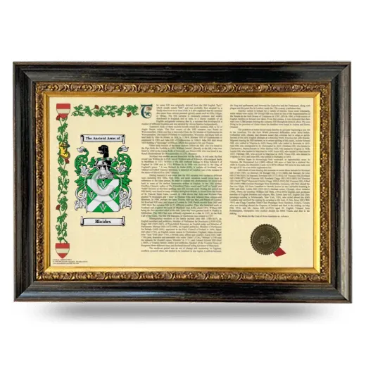Blaides Armorial Landscape Framed - Heirloom