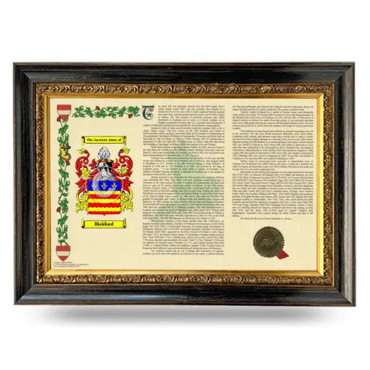 Blakford Armorial Landscape Framed - Heirloom