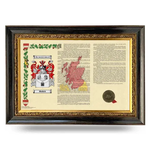Blakick Armorial Landscape Framed - Heirloom