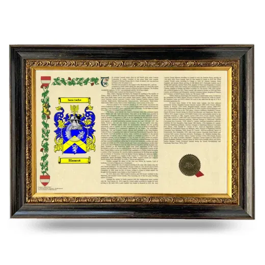 Blancot Armorial Landscape Framed - Heirloom