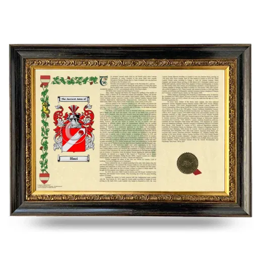Blazi Armorial Landscape Framed - Heirloom