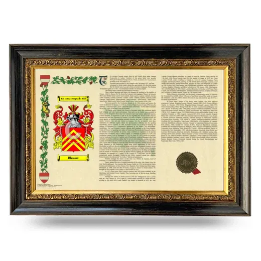 Bleaux Armorial Landscape Framed - Heirloom