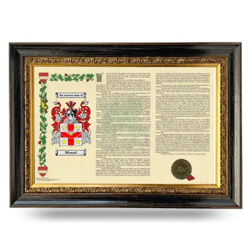 Blivand Armorial Landscape Framed - Heirloom