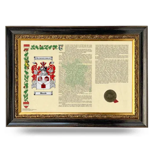 Blonde Armorial Landscape Framed - Heirloom