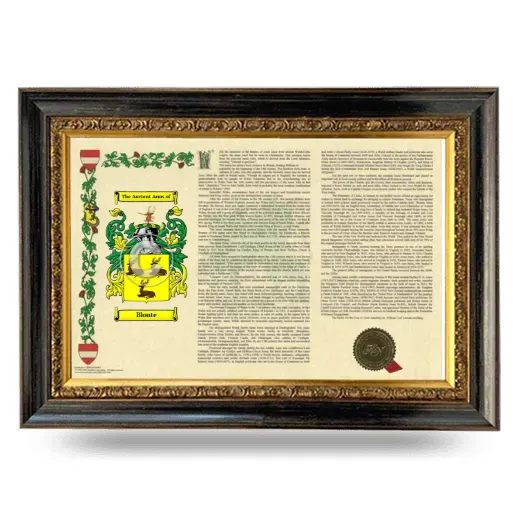 Bloute Armorial Landscape Framed - Heirloom