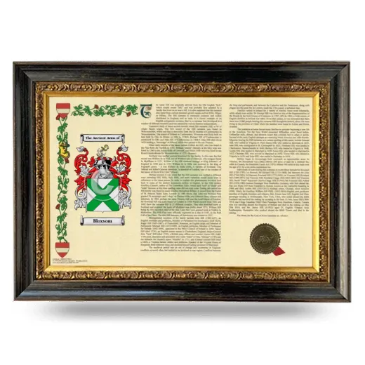 Bloxsom Armorial Landscape Framed - Heirloom