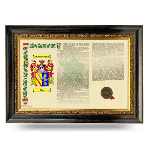 Blus Armorial Landscape Framed - Heirloom