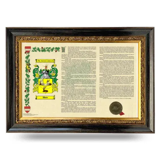 Blute Armorial Landscape Framed - Heirloom