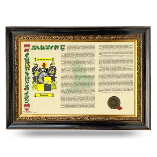 Boadent Armorial Landscape Framed - Heirloom