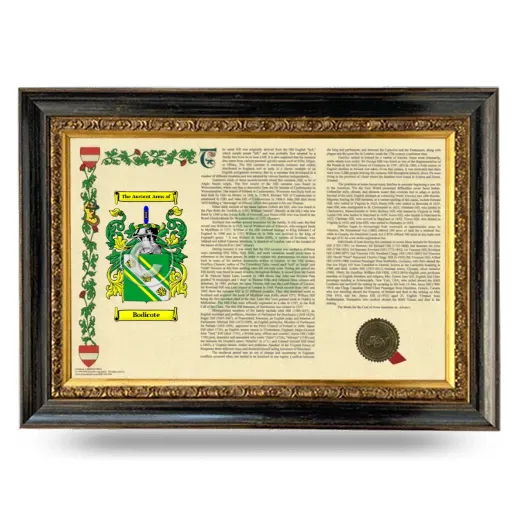 Bodicote Armorial Landscape Framed - Heirloom