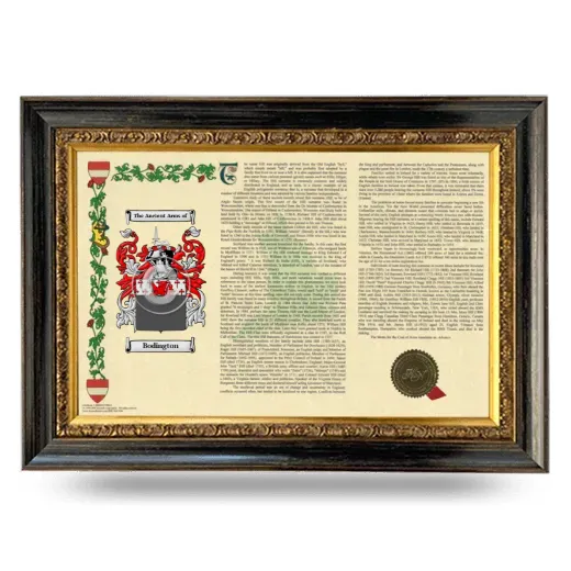 Bodington Armorial Landscape Framed - Heirloom