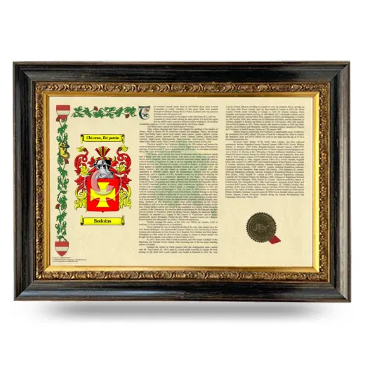 Bodoins Armorial Landscape Framed - Heirloom