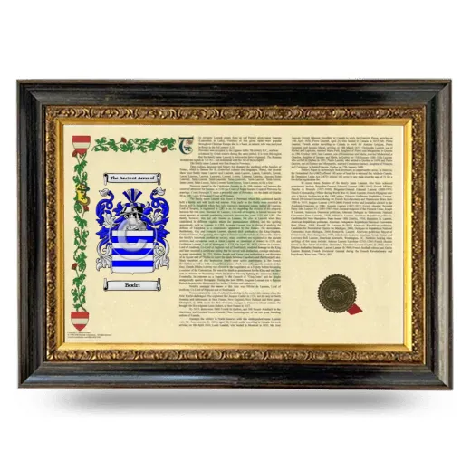 Bodri Armorial Landscape Framed - Heirloom