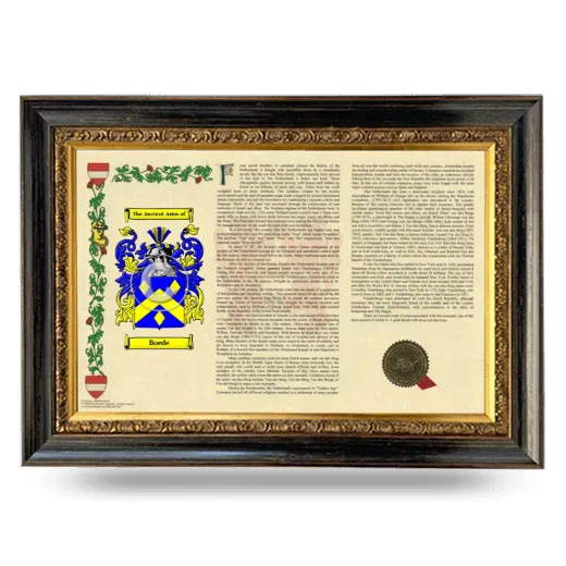 Boede Armorial Landscape Framed - Heirloom