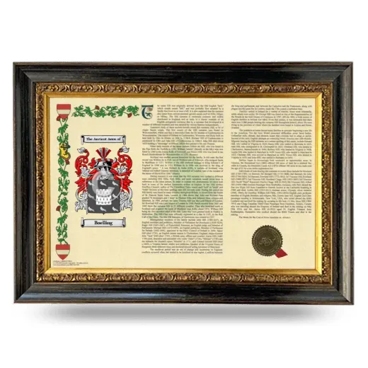 Boelling Armorial Landscape Framed - Heirloom