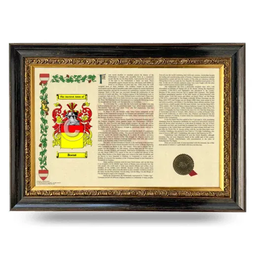 Boent Armorial Landscape Framed - Heirloom