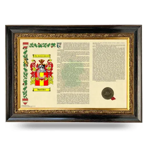 Boeticker Armorial Landscape Framed - Heirloom