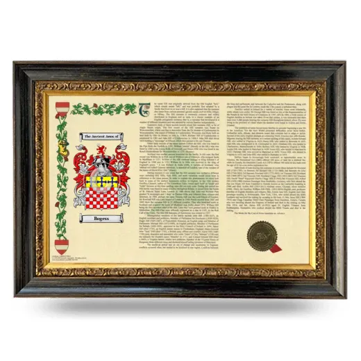 Bogess Armorial Landscape Framed - Heirloom