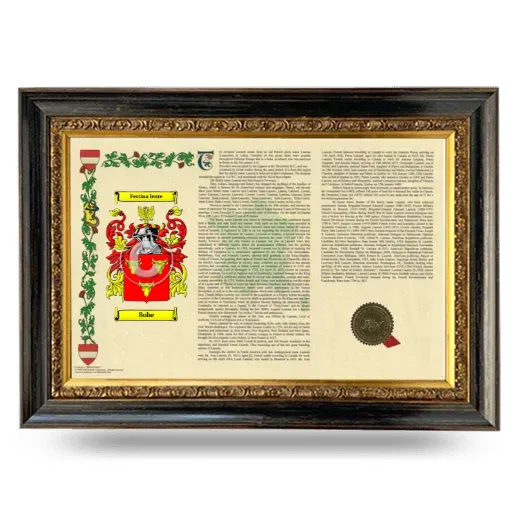 Bohe Armorial Landscape Framed - Heirloom