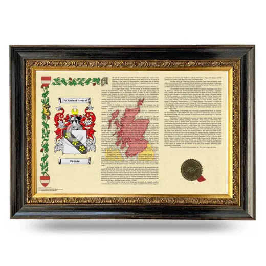 Boisie Armorial Landscape Framed - Heirloom