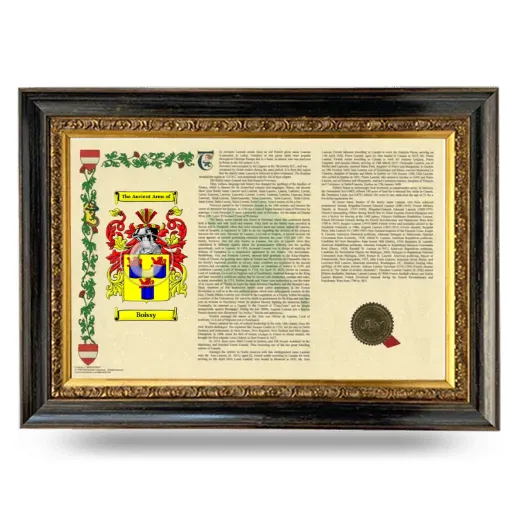 Boissy Armorial Landscape Framed - Heirloom