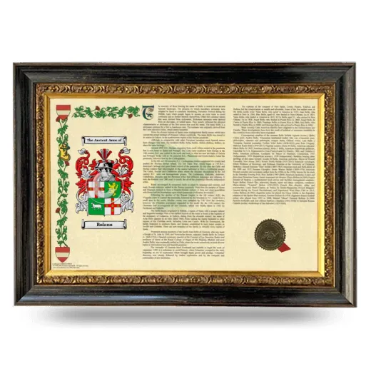 Bolano Armorial Landscape Framed - Heirloom
