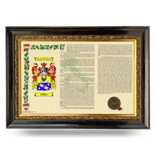 Boldoni Armorial Landscape Framed - Heirloom