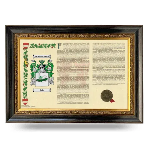 Bole Armorial Landscape Framed - Heirloom