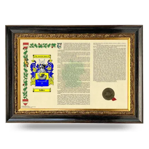 Bollen Armorial Landscape Framed - Heirloom