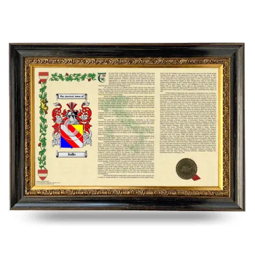 Bollo Armorial Landscape Framed - Heirloom