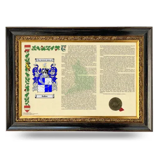Bolter Armorial Landscape Framed - Heirloom