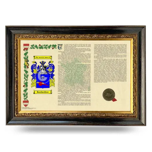 Bombardiere Armorial Landscape Framed - Heirloom