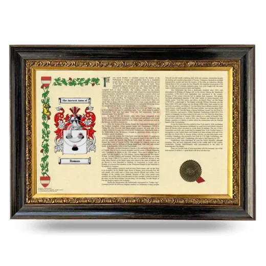 Bomm Armorial Landscape Framed - Heirloom