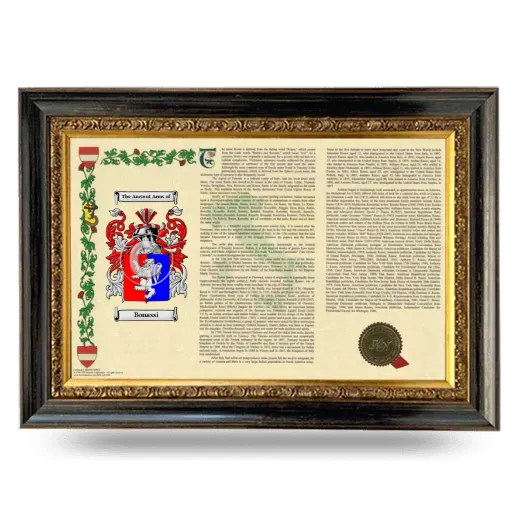 Bonassi Armorial Landscape Framed - Heirloom