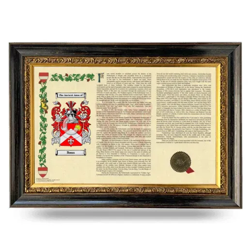 Bonn Armorial Landscape Framed - Heirloom