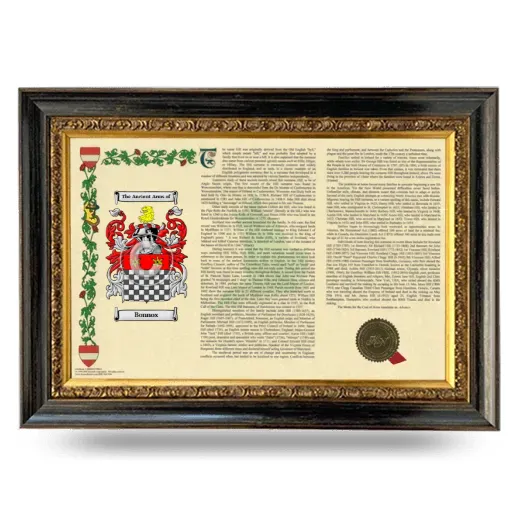 Bonnox Armorial Landscape Framed - Heirloom
