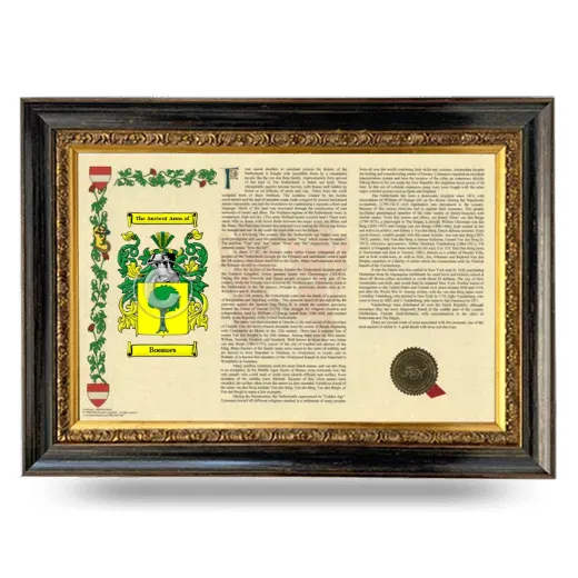 Boomes Armorial Landscape Framed - Heirloom