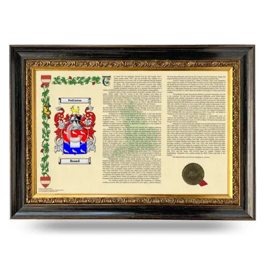 Boord Armorial Landscape Framed - Heirloom