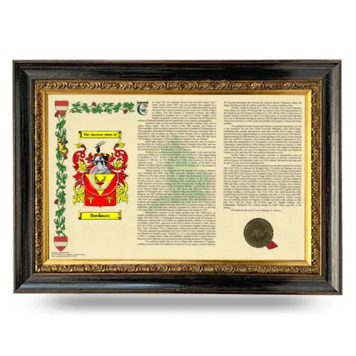 Bordman Armorial Landscape Framed - Heirloom