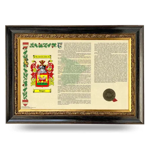 Borges Armorial Landscape Framed - Heirloom
