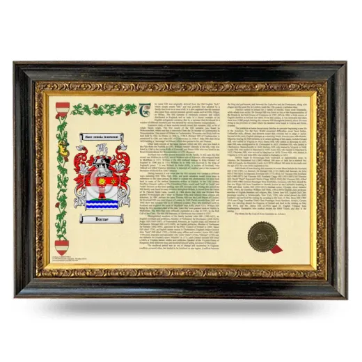 Borne Armorial Landscape Framed - Heirloom