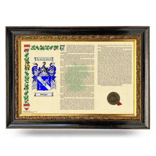 Bottger Armorial Landscape Framed - Heirloom