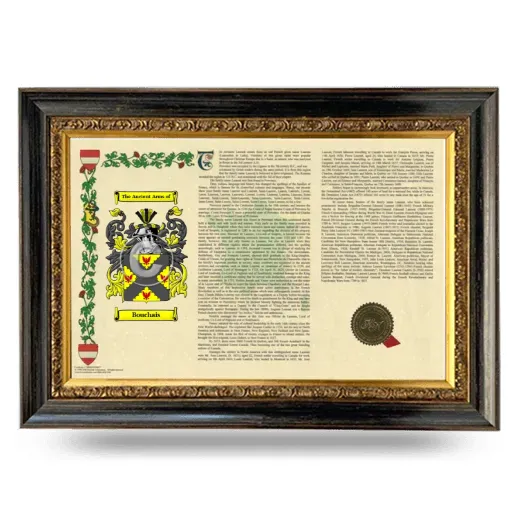 Bouchais Armorial Landscape Framed - Heirloom