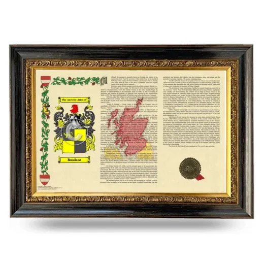 Boudant Armorial Landscape Framed - Heirloom