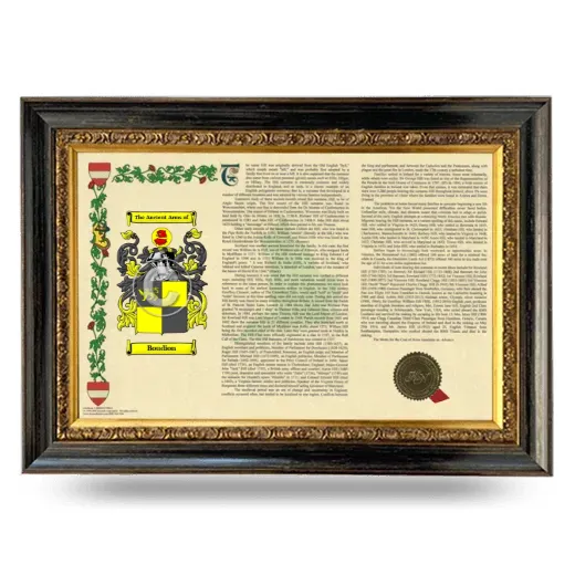 Boudion Armorial Landscape Framed - Heirloom