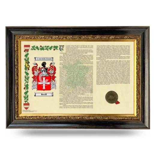 Bouill Armorial Landscape Framed - Heirloom