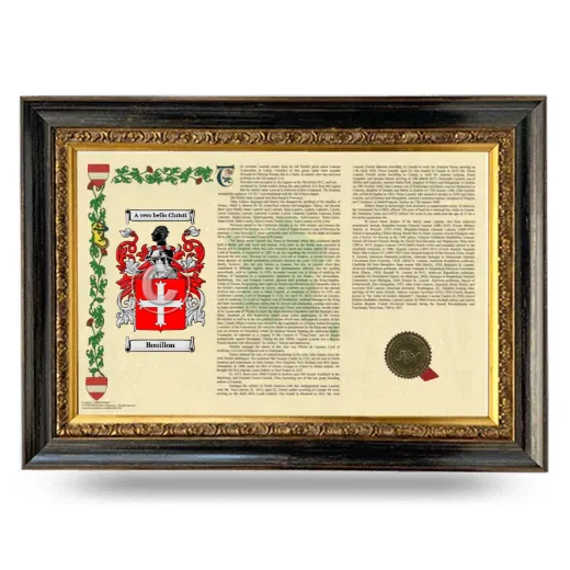 Bouillon Armorial Landscape Framed - Heirloom
